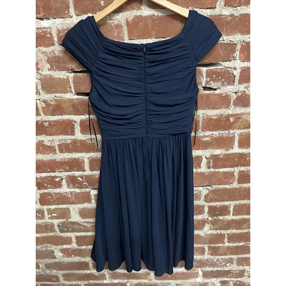 J. Crew Matilda Navy Jersey Bridesmaid Midi Dress Size 4 Formal Blue Prom - Picture 3 of 3